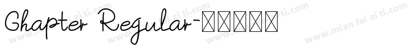 Ghapter Regular字体转换